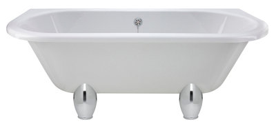 Old London Kenton Freestanding Bath Tub With Deacon Leg SetDurable Double Ended Traditional Bathroom Style In White1700mm from B&Q