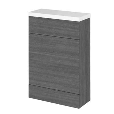 Hudson Reed Fusion 600mm Back-To-Wall Wc Unit And TopAnthracite Matt from B&Q