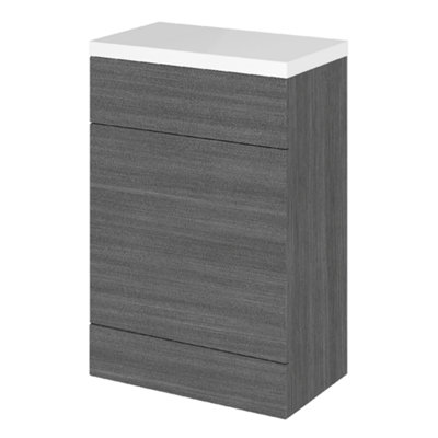 Hudson Reed Fusion 600mm Back-To-Wall Wc Unit With TopAnthracite Gloss from B&Q