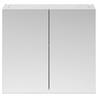 Hudson Reed Fusion 800mm Wall-Hung 2-Door Mirrored UnitGloss & Matt Woodgrain from B&Q