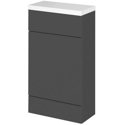 Hudson Reed Fusion 500mm Back To Wall Wc Unit & TopSlimline Mfc CabinetGloss Or Textured Woodgrain5 Year Guarantee from B&Q