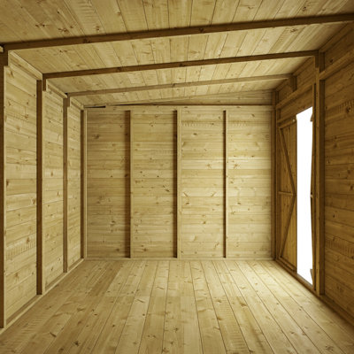 StoreMore Store More Tongue And Groove Pent Shed - 4X8 Windowless