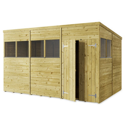 StoreMore Store More Tongue And Groove Pent Shed - 12X8 Windowed