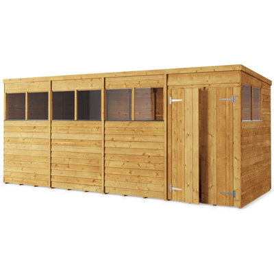 StoreMore Store More Overlap Pent Shed - 16X6 Windowed