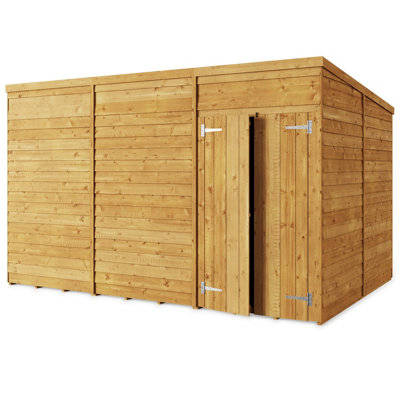 StoreMore Store More Overlap Pent Shed - 12X8 Windowless