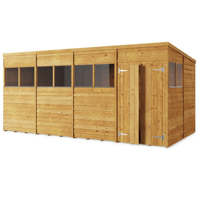 StoreMore Store More Overlap Pent Shed - 16X8 Windowed