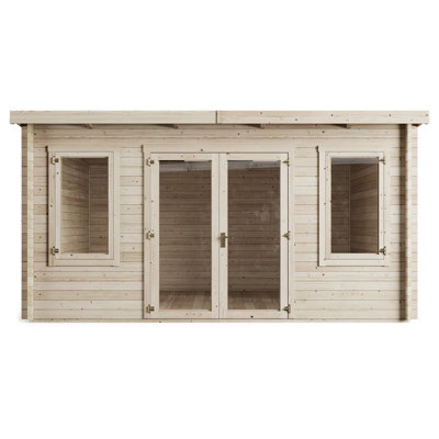 StoreMore Store More Ashley Pent Log Cabin Garden Room - 4.5M X 3.5M