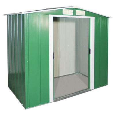 StoreMore Sapphire 6X6Ft Apex Metal Shed - Green