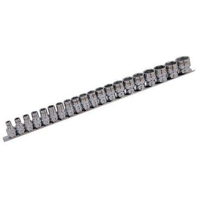 Xi-On Super Grab Socket Set 20Pc 3/8 Inch Drive On Rail (Neilsen Ct2391)