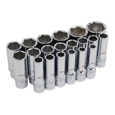 Neilsen 20Pc 1/2" Xi-On Super Grab Deep Socket Set Remove Worn Nut (Ct2394)