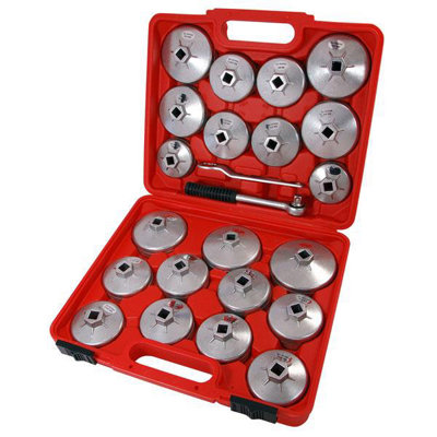 Neilsen 23Pc Pro Oil Filter Wrench Set Cup Type Aluminium Socket Removal Ct2967