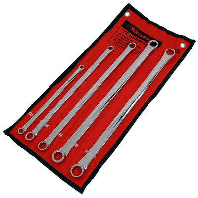Neilsen 5Pc Extra Long Flat Ring Long Reach Spanner 8Mm - 19Mm (Neilsen Ct3119)