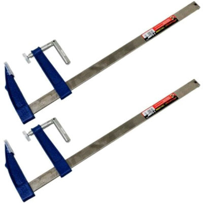 Neilsen 2Pc F Clamps Wood Working 500mm Heavy Duty Cast Iron Metal Clamp 20" from B&Q
