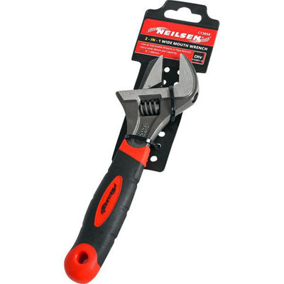 B&Q -  8" 2 In 1 Wide Mouth Adjustable Wrench Pipe Spanner (Ct3858)