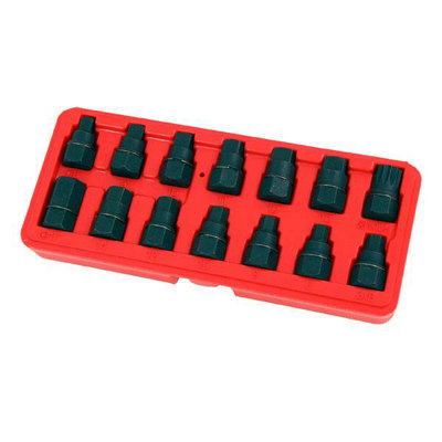 Neilsen 14 Piece Master Oil Drain Plug Key Set (Ct4020)