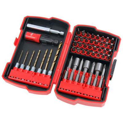 B&Q - 55Pc Hss Drills Magnetic Screwdriver Bits & Nut Drivers ( Ct4224)