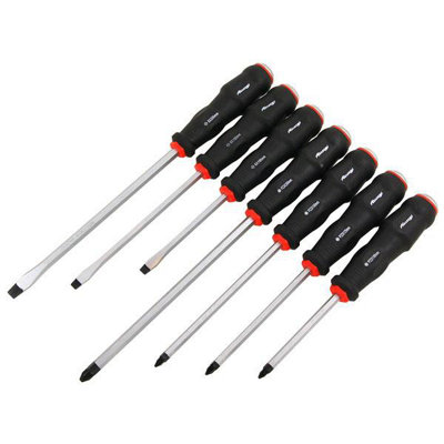 Neilsen 7Pc Pound Thru Screwdriver Set, Magnetic Tip, Pozi & Slotted (Neilsen Ct4724)