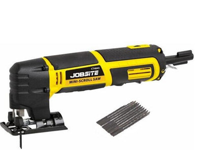  - 75W Mini Scroll Reciprocating Saw Cutter Variable Speed Wood Metal & 10 Blades