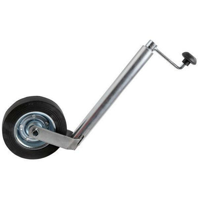  - 42mm Jockey Wheel Telescopic Wind Up Trailer Caravan Heavy Duty 150Kg Ct5612