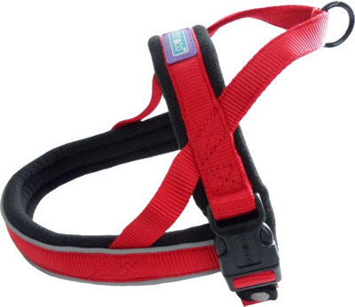 Dogco Nylon Norwegian Harness Reflective Pad Red Sml from B&Q