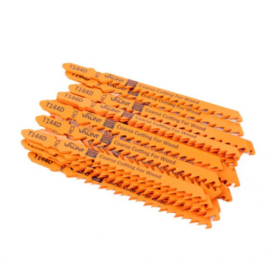 Vaunt Coarse Cutting T144D Jigsaw Blades Pack Of 25 Softwood Chipboard Plywood from B&Q
