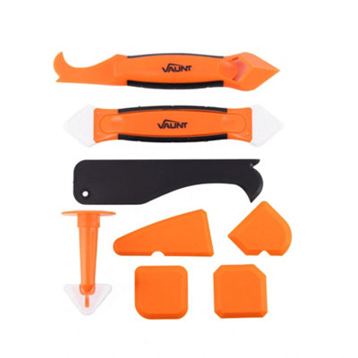 Vaunt Caulk Silicone Mastic Sealant 8 Piece Smooth Remove Tool Set V1205005 from B&Q