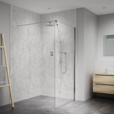 Splashwall Elite Mpc Tongue & Groove Bathroom & Wet Room Panel (H)2420mm (W)1200mmMatt Padova from B&Q