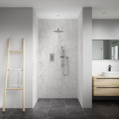 Splashwall Elite 3 Panel Mpc Wall Panel Kit (L)2420mm (W)1200mmPadova from B&Q