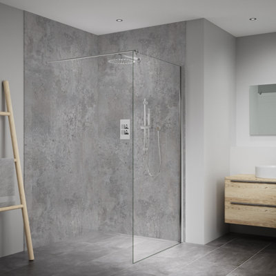 Splashwall Elite Mpc Tongue & Groove Bathroom & Wet Room Panel (H)2420mm (W)1200mmMatt Caldeira from B&Q
