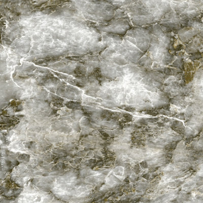 Splashwall Milas Grey Marble Effect Aluminium Splashback(H)600mm (W)2440mm (T)4mm from B&Q