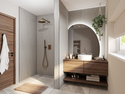 B&Q -  Urban Granite 2420 X 585 X 11mm Laminate Plywood Tongue & Groove