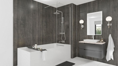 B&Q -  Ebon Oak 2420 X 585 X 11mm Laminate Plywood Tongue & Groove