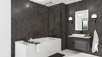 B&Q -  Midnight Strata 2420 X 585 X 11mm Laminate Plywood Tongue & Groove