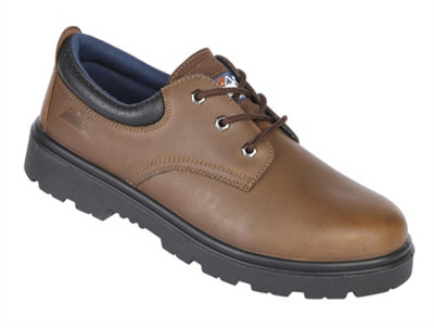 Himalayan Leather 3 Eyelet Safety Shoe (Brown)  (Uk 3) from B&Q