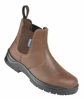 Himalayan Brown S1p Leather Steel Toe/Midsole Safety Dealer Boot 161
