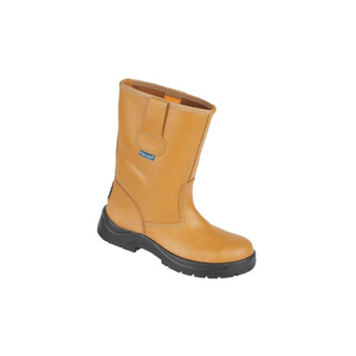 Himalayan Hygrip Unlined Safety Rigger Boot (Tan)  (Uk 13) from B&Q