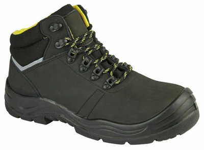 Himalayan 2603 Black Leather Safety Ankle BootsSize 11 from B&Q