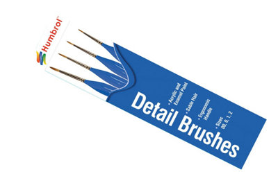 Brand New AG4304 Humbrol Pack of Four Detailing Sable Hair Paint Brushes. - Image 10
