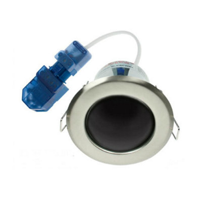 Ovia Gu315Sc 'flameguard' Fire Rated Downlight Fitting Gu10 (Satin Chrome) from B&Q