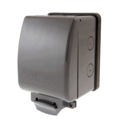 Click Scolmore Aquip Weatherproof Switched Plug Socket 13A 1 Gang Ip66 - Oa035ag