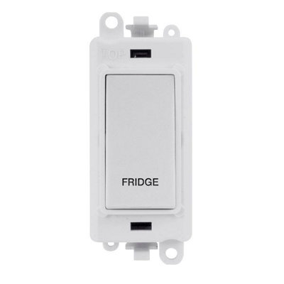 Click Scolmore Click Gridpro 20A Double Pole Switch With Engraving Polar White from B&Q