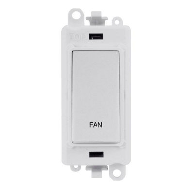 Click Scolmore Click Gridpro 20A Double Pole Switch With Engraving Polar White from B&Q