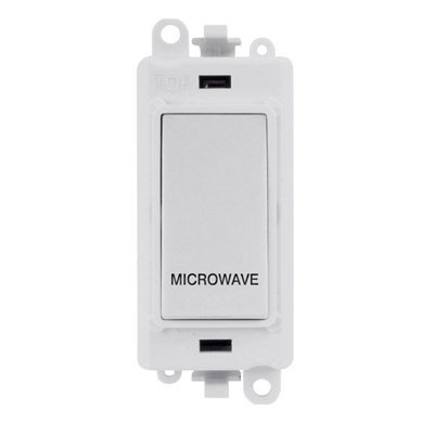 Click Scolmore Click Gridpro 20A Double Pole Switch With Engraving Polar White from B&Q