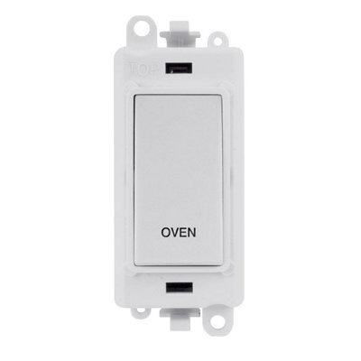 Click Scolmore Click Gridpro 20A Double Pole Switch With Engraving Polar White from B&Q