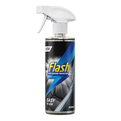 Flash Leather Protector Spray Clean Restore & Protect Car Interiors 500Ml from B&Q
