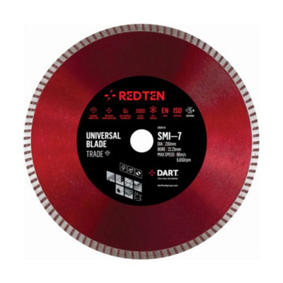 Dart Red Ten Smi-7 Trade Diamond Blade Hard Materials 350mm X 20B