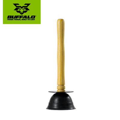 Buffalo Medium Rubber Cup Sink & Bath Plunger from B&Q
