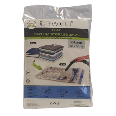 B&Q -  Flat Vacuum Storage Bags X-Large 55 X 90Cm 2Pk