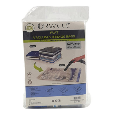 B&Q -  Flat Vacuum Storage Bags Xx-Large 80 X 100Cm 2Pk