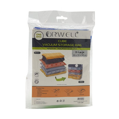B&Q -  Cube Vacuum Storage Bag X-Large 55 X 70 X 30Cm 1Pk
